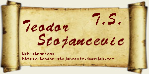 Teodor Stojančević vizit kartica